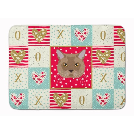 Carolines Treasures 19 x 27 in. European Burmese Cat Love Machine Washable Memory Foam Mat CK5115RUG